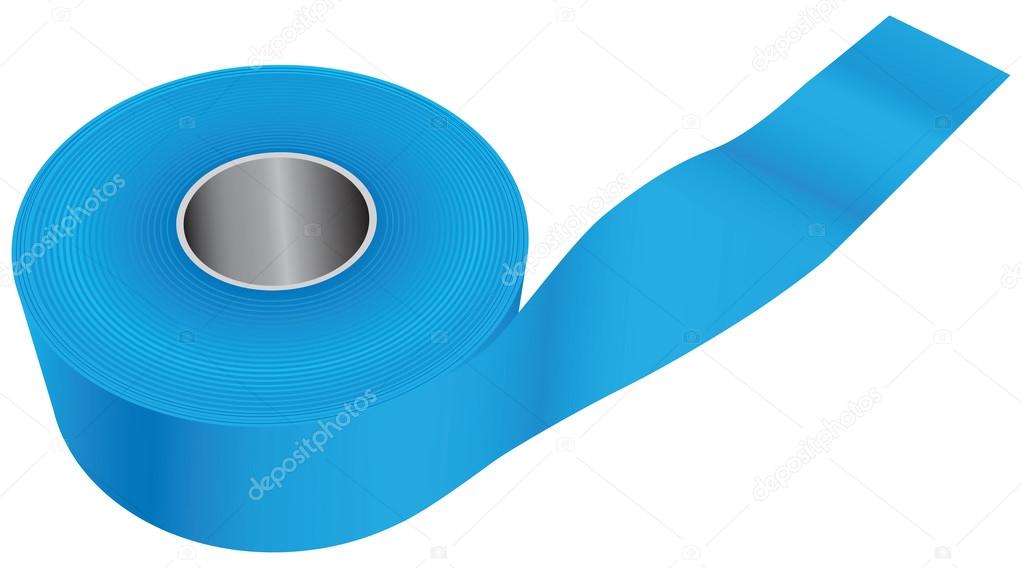Blue industrial tape