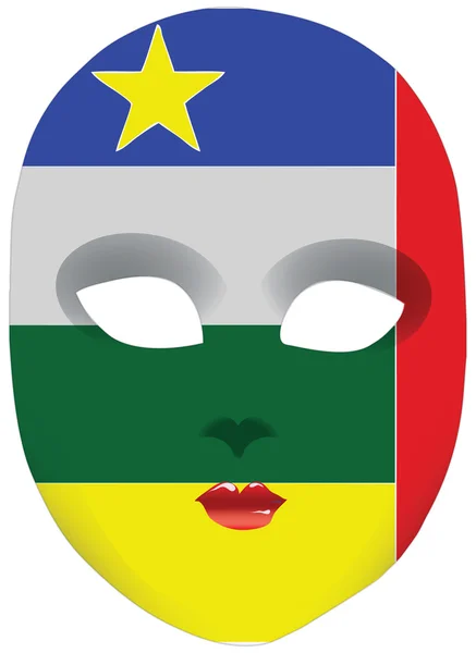 Máscara República Centroafricana — Vector de stock