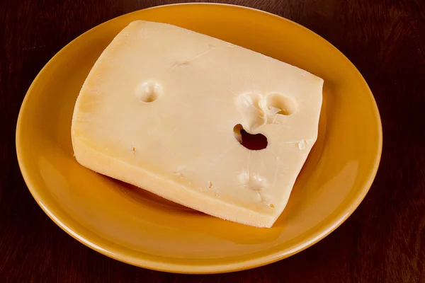 Cheese ceramic plate — Stock Photo, Image