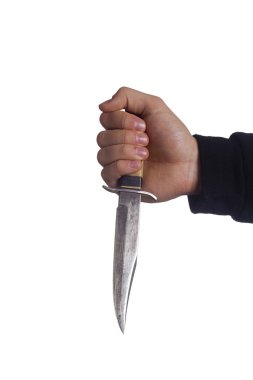 Hand with knife clipart