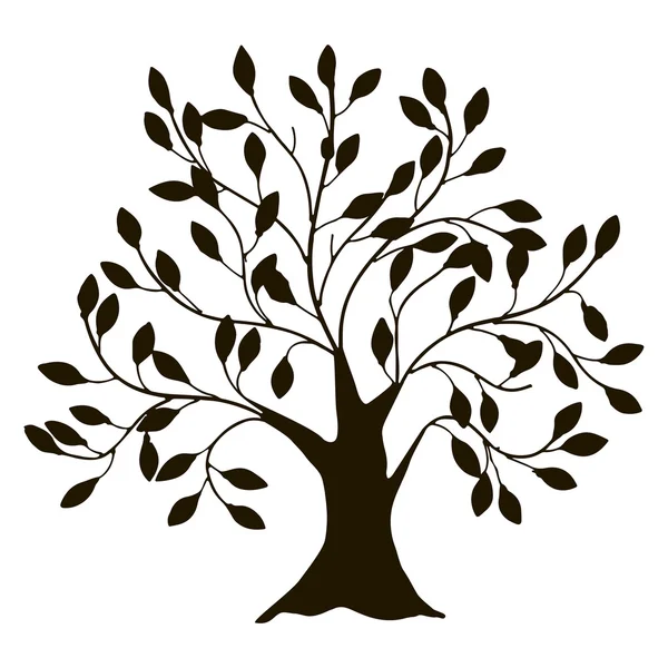 Kalın gövde ağacı — Stok Vektör