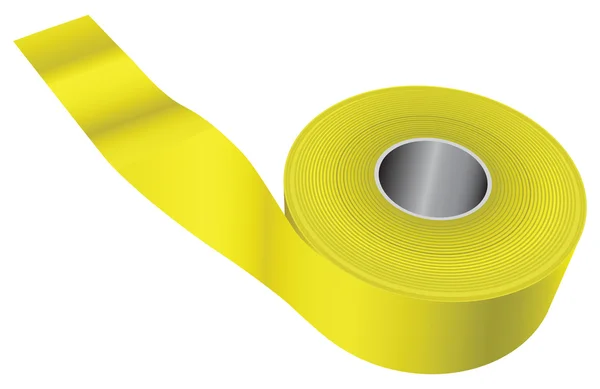 Yellow warning tape — Stock Vector