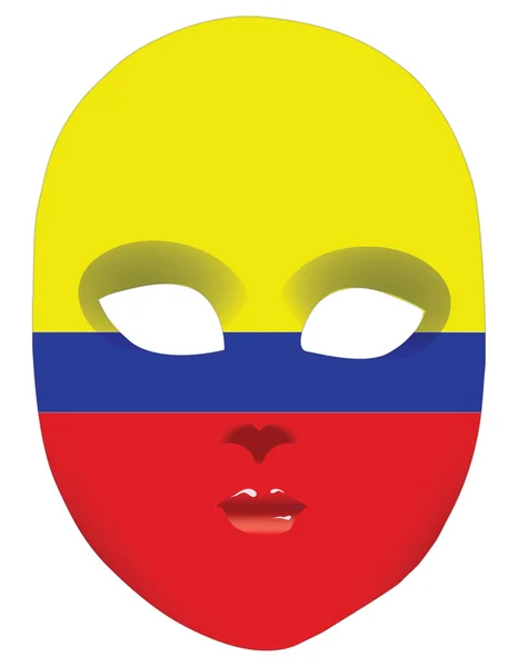 Colombia maske – Stock-vektor