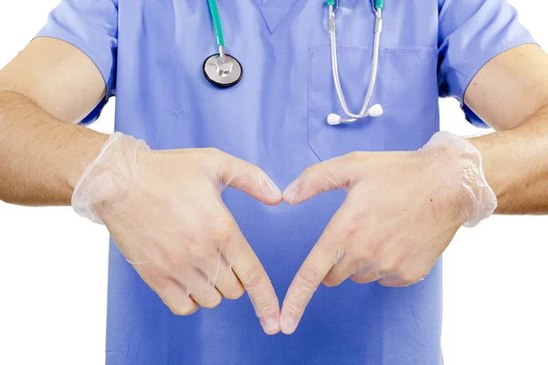 Dito medico cuore . — Foto Stock