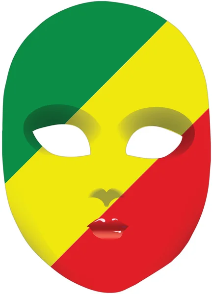 República del Congo máscara — Archivo Imágenes Vectoriales