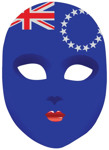 Cook Adaları maskesi — Stok Vektör