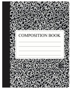 Black Composition Book clipart
