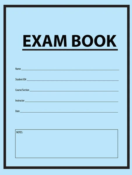 Examen Livre bleu — Image vectorielle