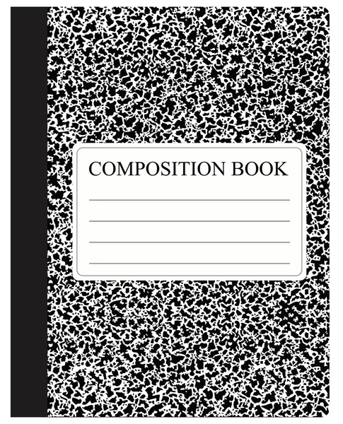 Black Composition Book — Stock Vector