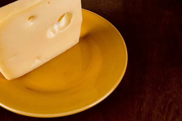 Cheese ceramic plate — Stock Photo, Image