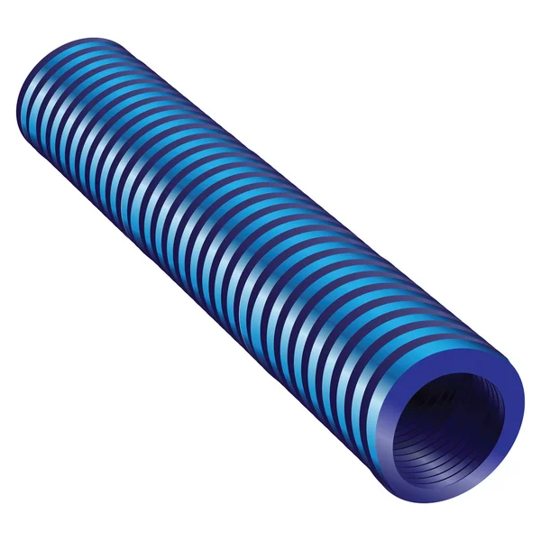 Tubo corrugado azul — Vector de stock