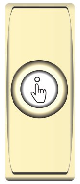 Button brass bell clipart