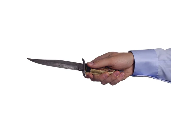 Ręki z nożem — Zdjęcie stockowe