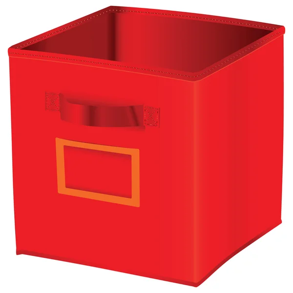 Red cube storage — Stock Vector