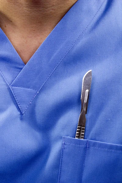 Scalpel in his pocket — Stock Photo, Image