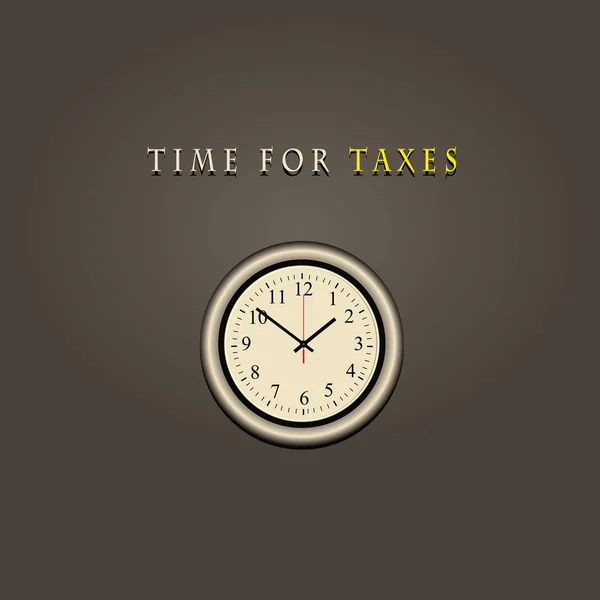 Tempo para impostos — Vetor de Stock