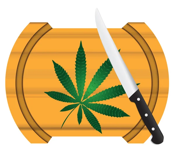 Cooking marijuana — Stock Vector