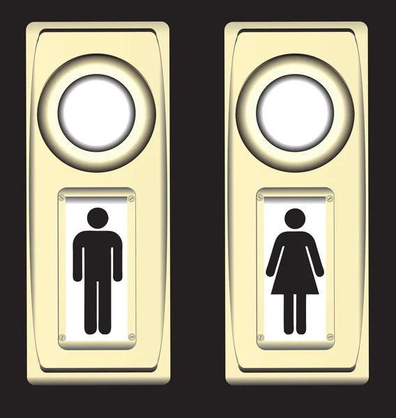 Κουμπιά κλήσης άνδρας ή γυναίκα — Διανυσματικό Αρχείο