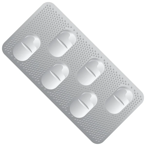 Упаковки таблеток овальні — стоковий вектор