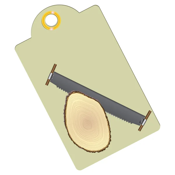 Llabel πριονισμένη ξυλεία — Διανυσματικό Αρχείο