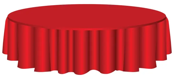 Round table with tablecloth Royalty Free Stock Illustrations
