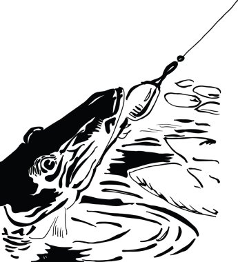 Pike fishing lure clipart