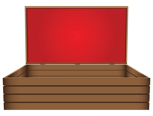 Wooden casket — Stock Vector