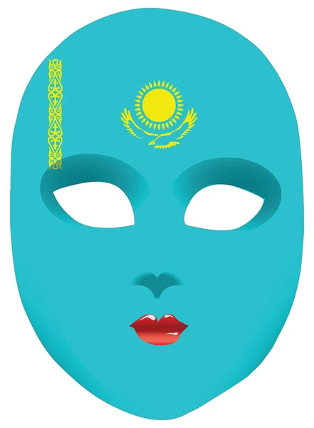 Kazakhstan Faso mask — Stock Vector