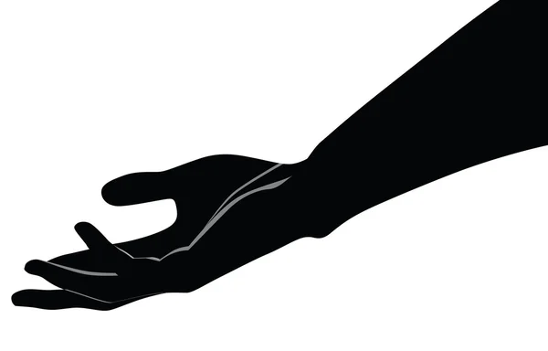 Lidská ruka dlaní nahoru — Stockový vektor
