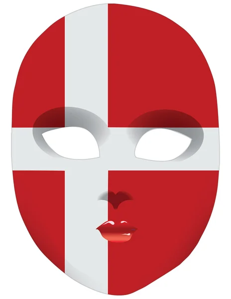 Dänische Maske — Stockvektor