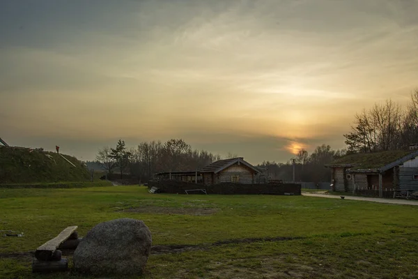 Twilight landsbygdens landskap — Stockfoto