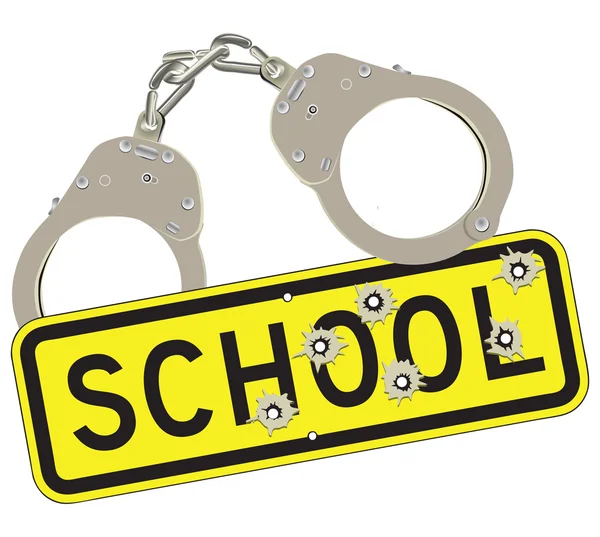 Zločin ve školách — Stockový vektor