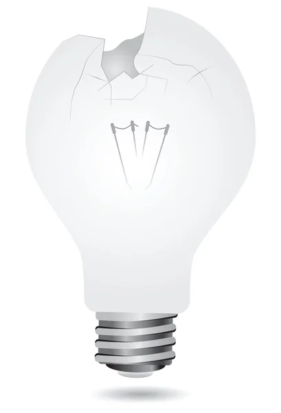 Broken light bulb — Stock Vector