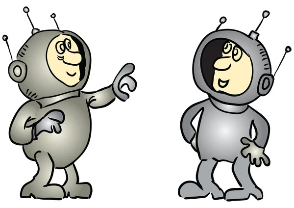 Astronautes de bande dessinée — Image vectorielle