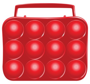 Plastic tray for eggs clipart