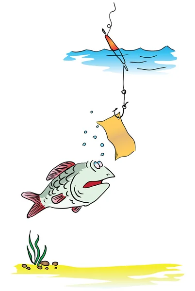 Забавная рыбалка — стоковый вектор
