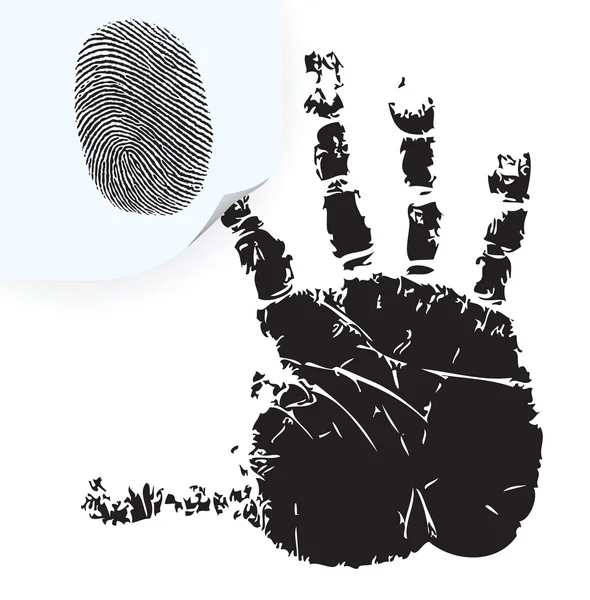 Fingerprint on a sticker — Stock Vector