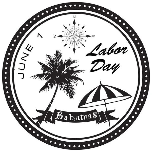 Día del Trabajo Bahamas — Vector de stock