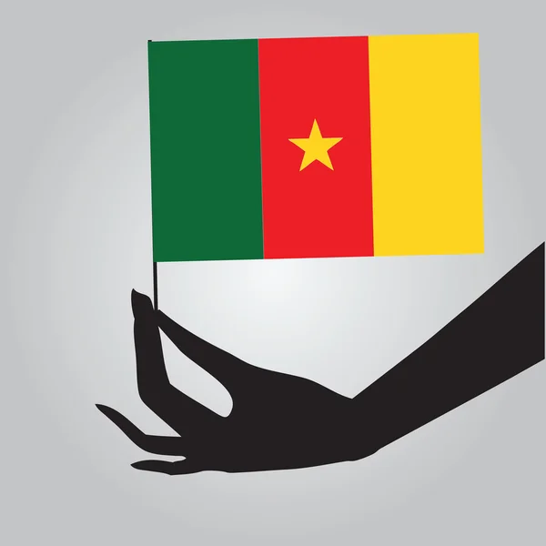 Kamerun bayrağı devlet — Stok Vektör