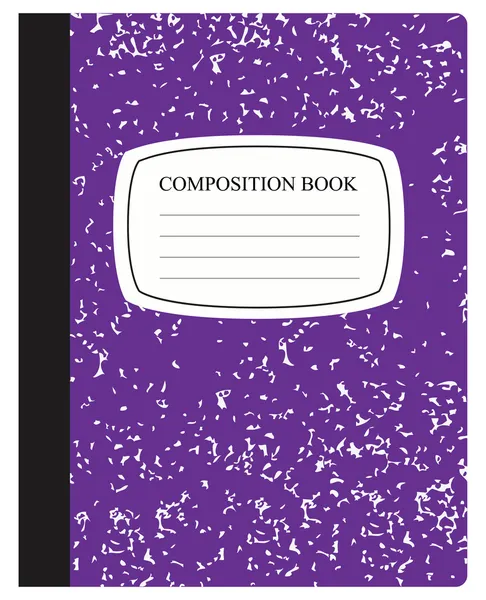 Libro di composizione viola — Vettoriale Stock