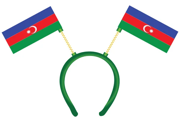 アゼルバイジャンの頭部の旗上の装飾 — ストックベクタ