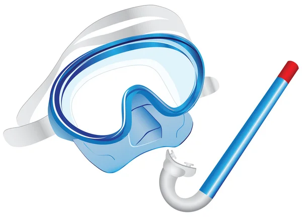 Máscara y tubo de natación — Archivo Imágenes Vectoriales