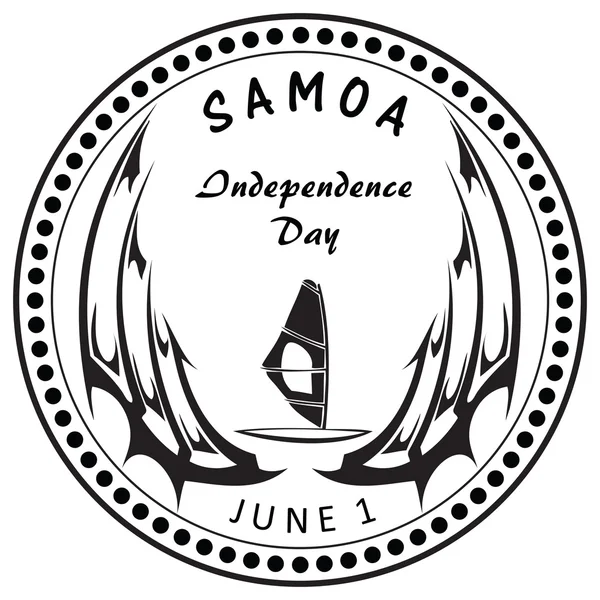Jour de l'indépendance Samoa — Image vectorielle