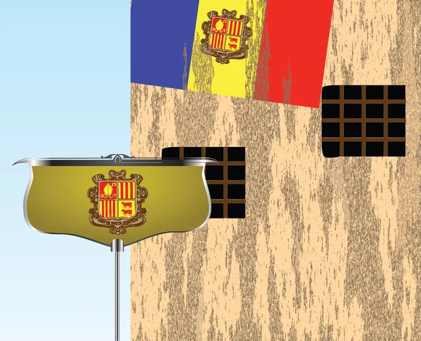 Symboles d'Etat d'Andorre — Image vectorielle