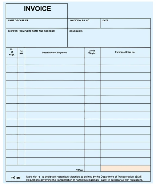 Invoice — Stock Vector