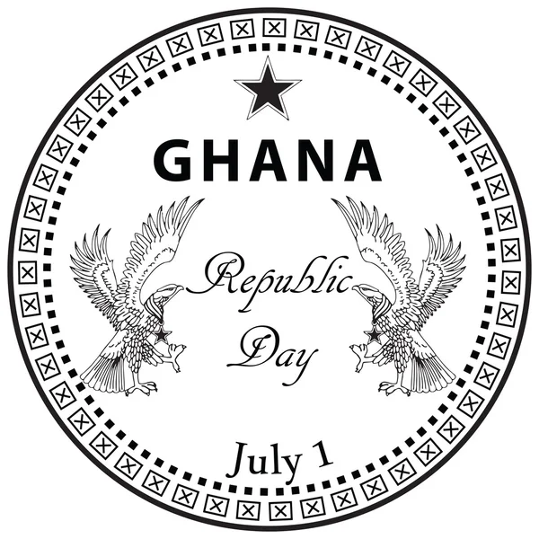 Giorno della repubblica del Ghana — Vettoriale Stock
