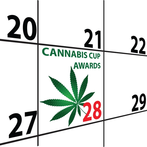 Cannabis Cup Awards — Stock Vector