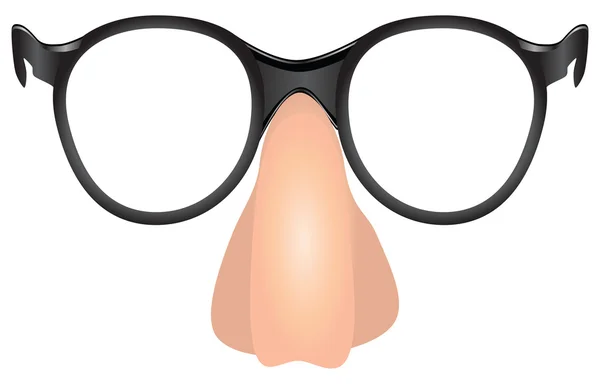 Nariz con gafas — Vector de stock