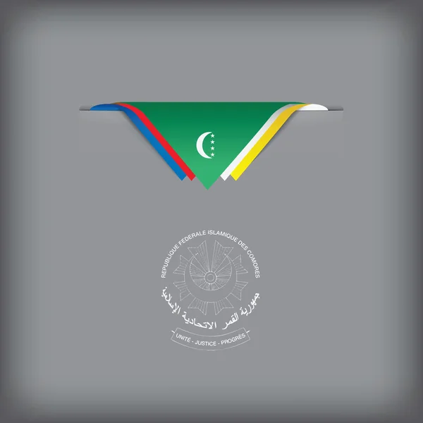 Abstrakte Flagge der Komoren — Stockvektor