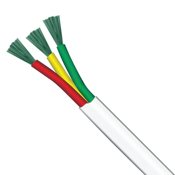 Cable trifásico — Vector de stock
